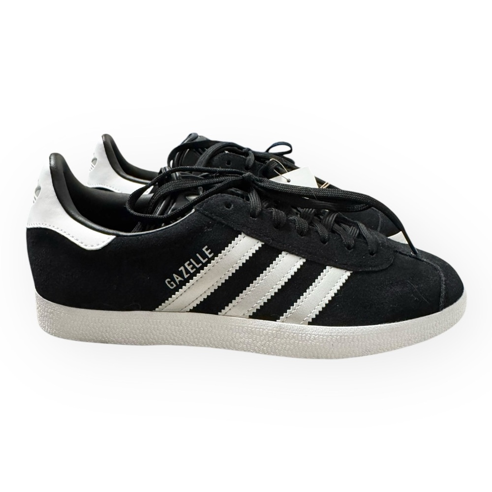ADIDAS NIB OG Gazelle Suede Shoes in Black/Metallic Silver, Size 7 - Picture 8 of 16